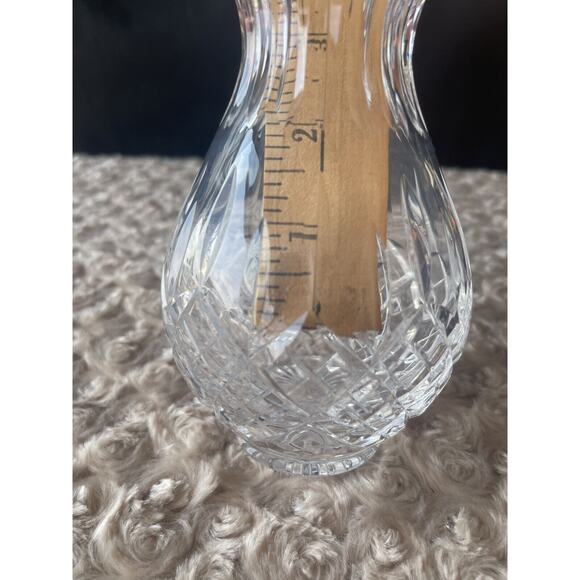 Stuart Crystal Shaftesbury Pattern Flower Vase Clear Marked 6.25” - Picture 5 of 6